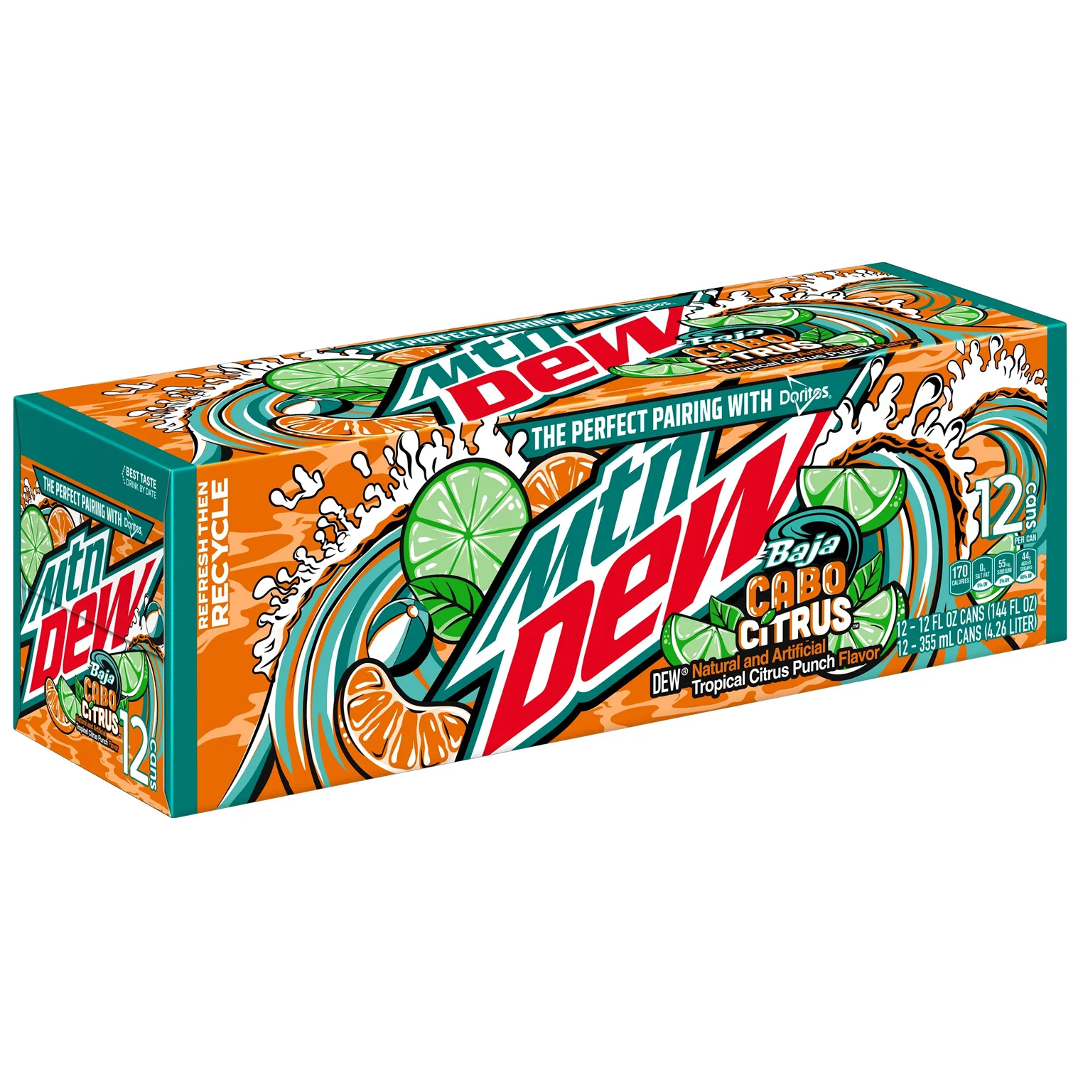 Mountain Dew - Baja Blast Cabo Citrus 12x355ML