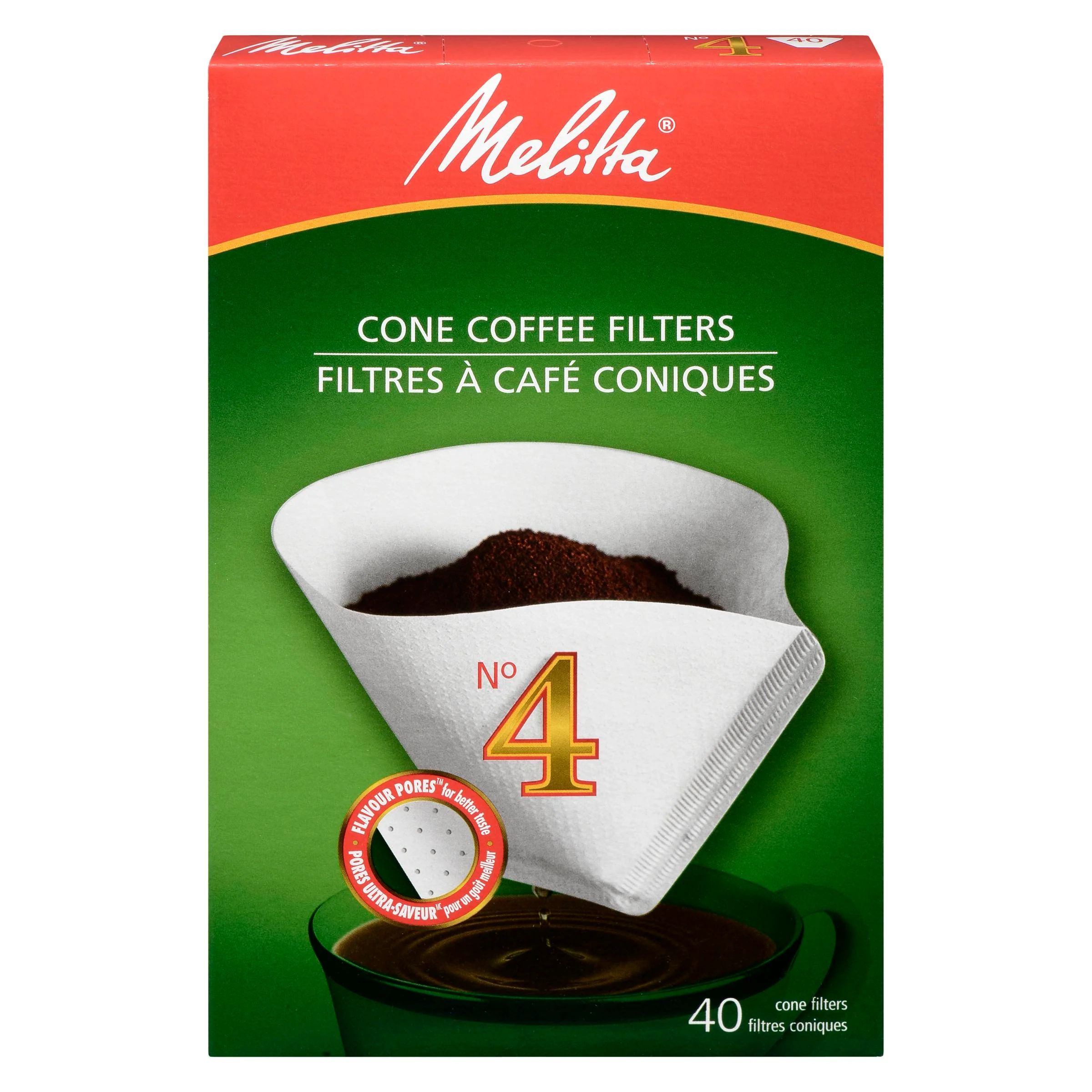 Melitta - NO.4 Cone Coffee Filters 40EA