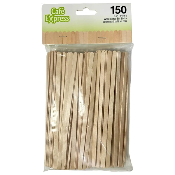 Cafe Express - Wood Coffee Stir Sticks 150CT