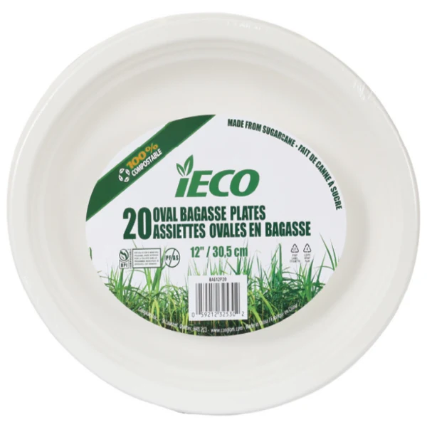 Ieco - 12IN Bagasse Platter 12x20 PK
