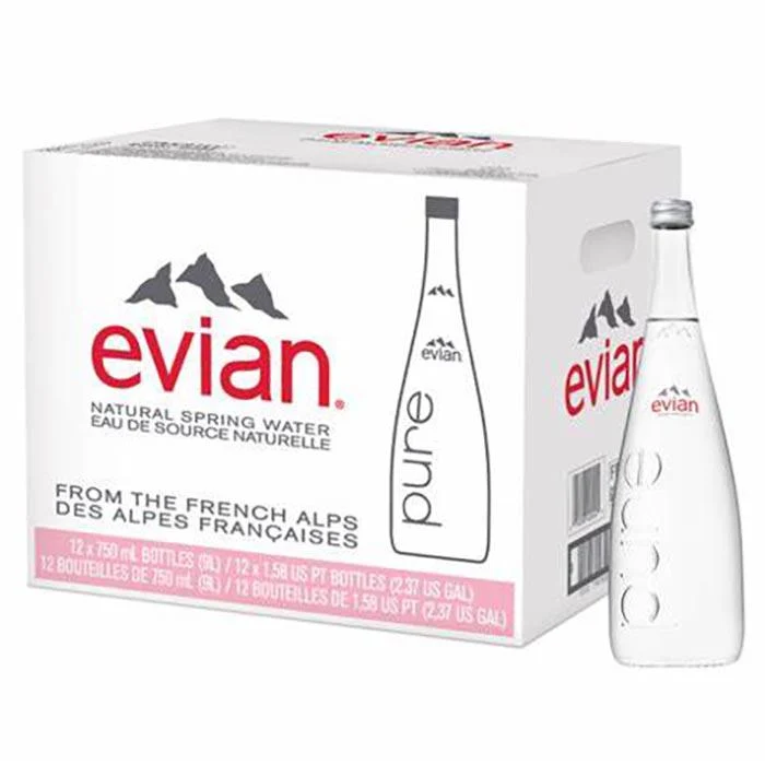 Evian - Water Natural Glass 12x750ML