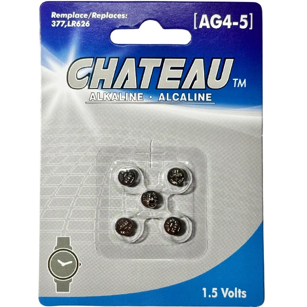 Chateau - 377 AG4-5 Watch Batteries 5EA