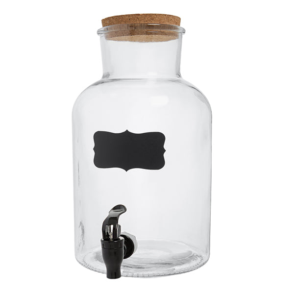 Safdie - Glass Beverage Dispenser W/ Cork Stopper 5LT
