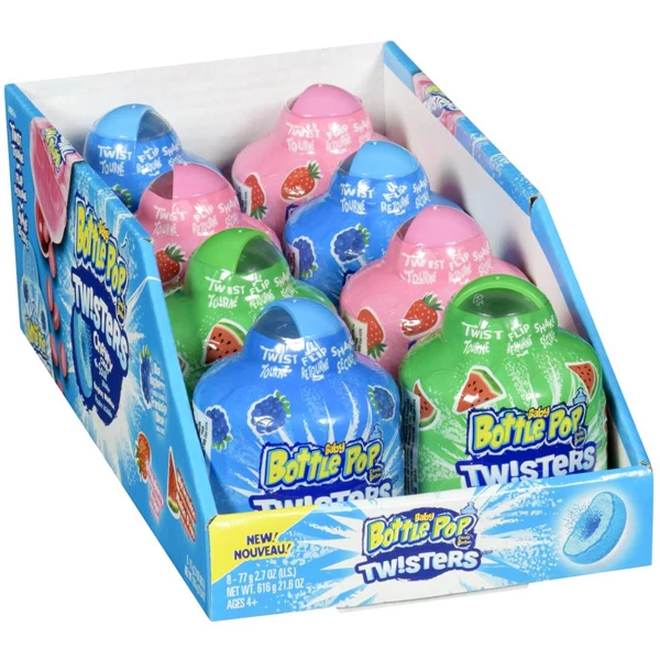 Bazooka Candy - Baby Bottle Pop Twisters 16x8x102.2 GR