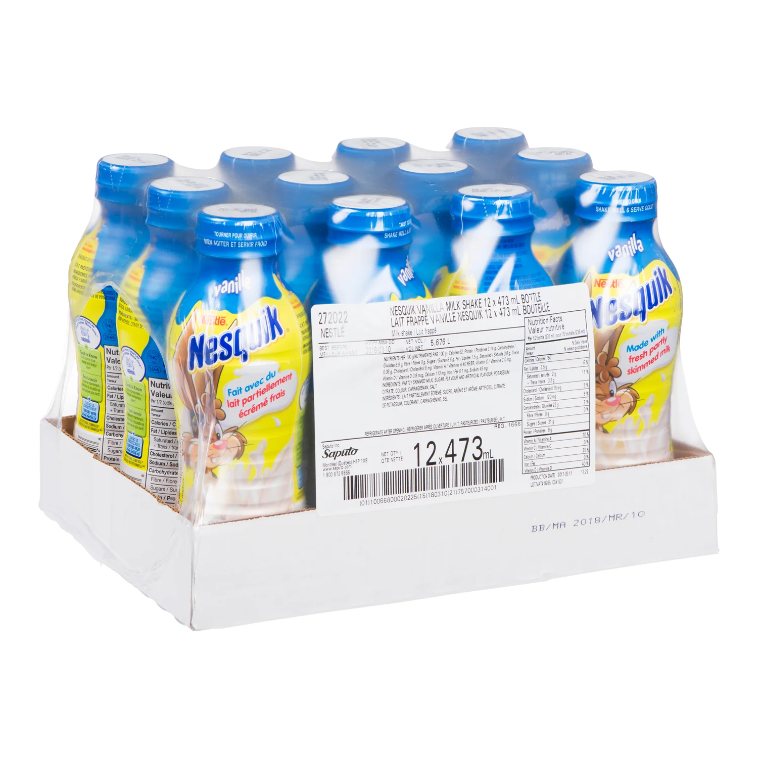 Nestle - Nesquik Vanilla Shake 12x473 ML