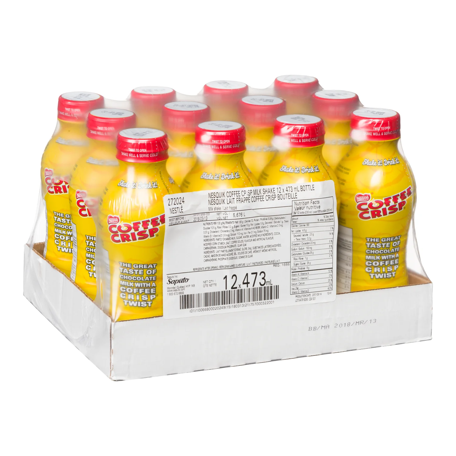 Nestle - Coffee Crisp Shake 12x473 ML