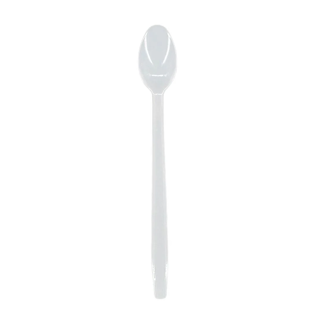 Value+ - Plastic - Soda Spoon - White - RP4006 - 8'' Approx. — Case (10 x 100 CT)