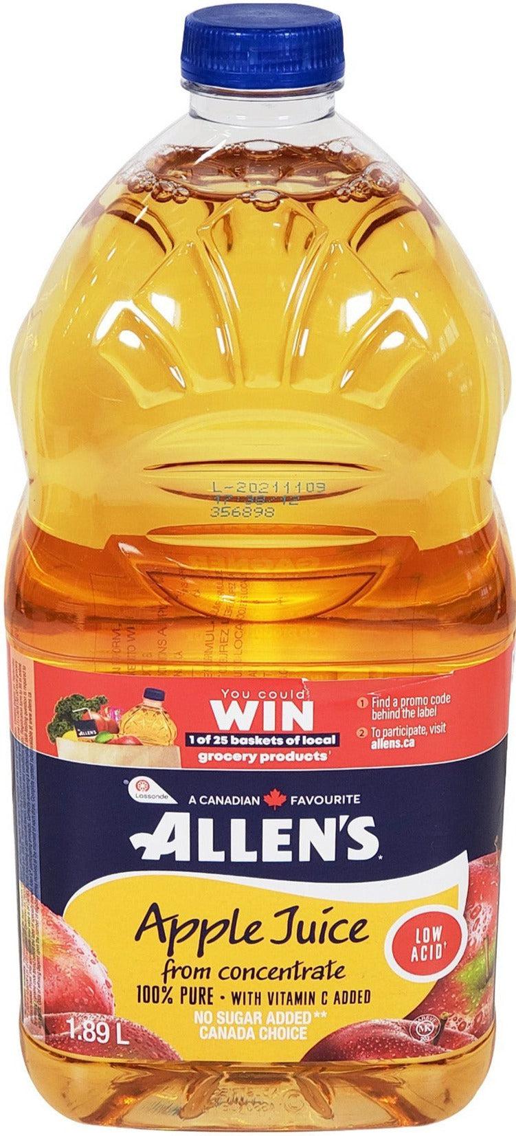 Allen's - Apple Juice - PET — Case (6 x 1.89 L)