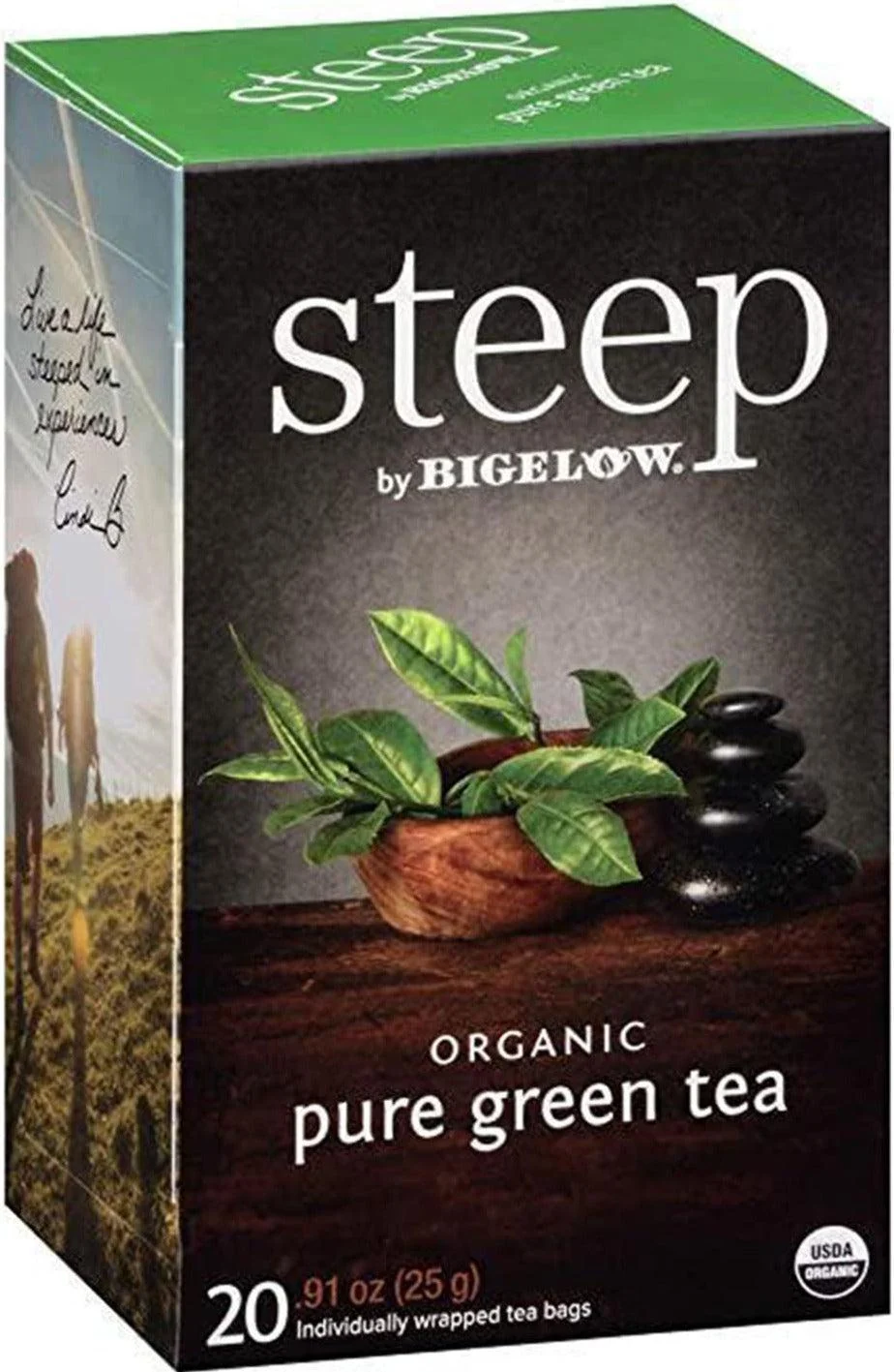 Steep - Tea Bags - Organic - Pure Green — Case (6 x 20 CT)
