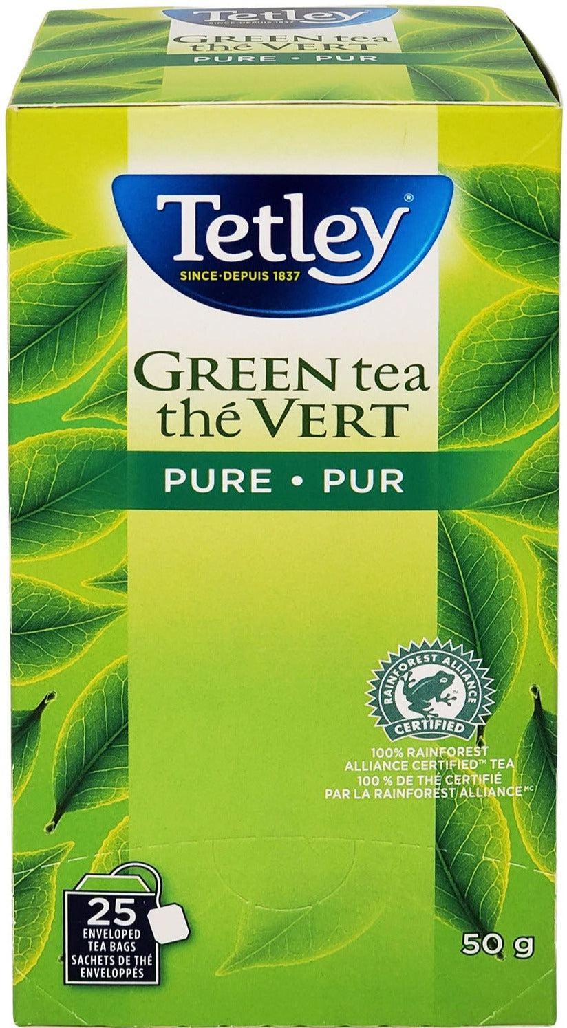 Tetley - Tea Bags - Pure Green Tea w/drawstring — Case (6 x 25 CT)