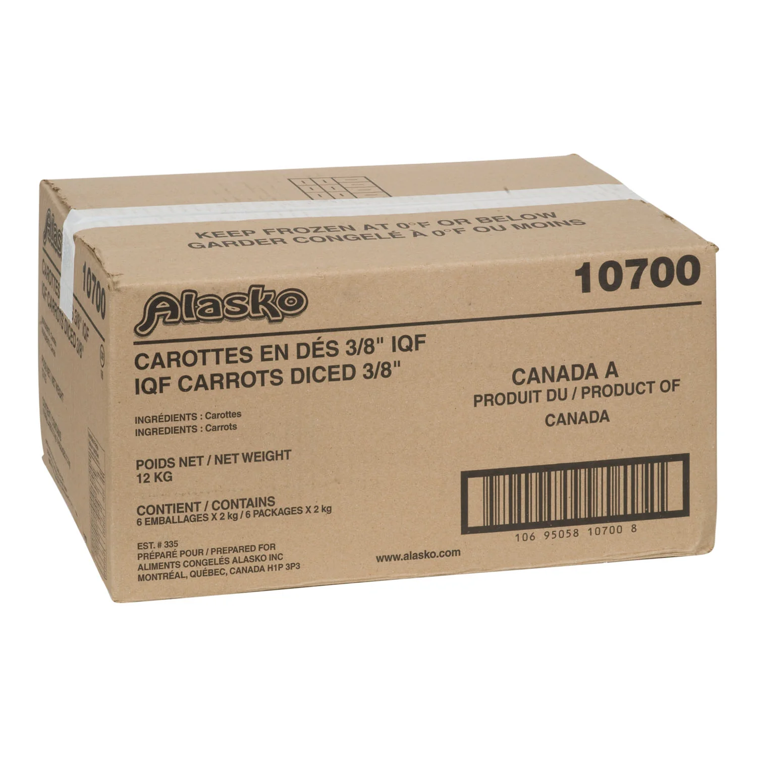 Alasko - Diced Carrots 6x2KG