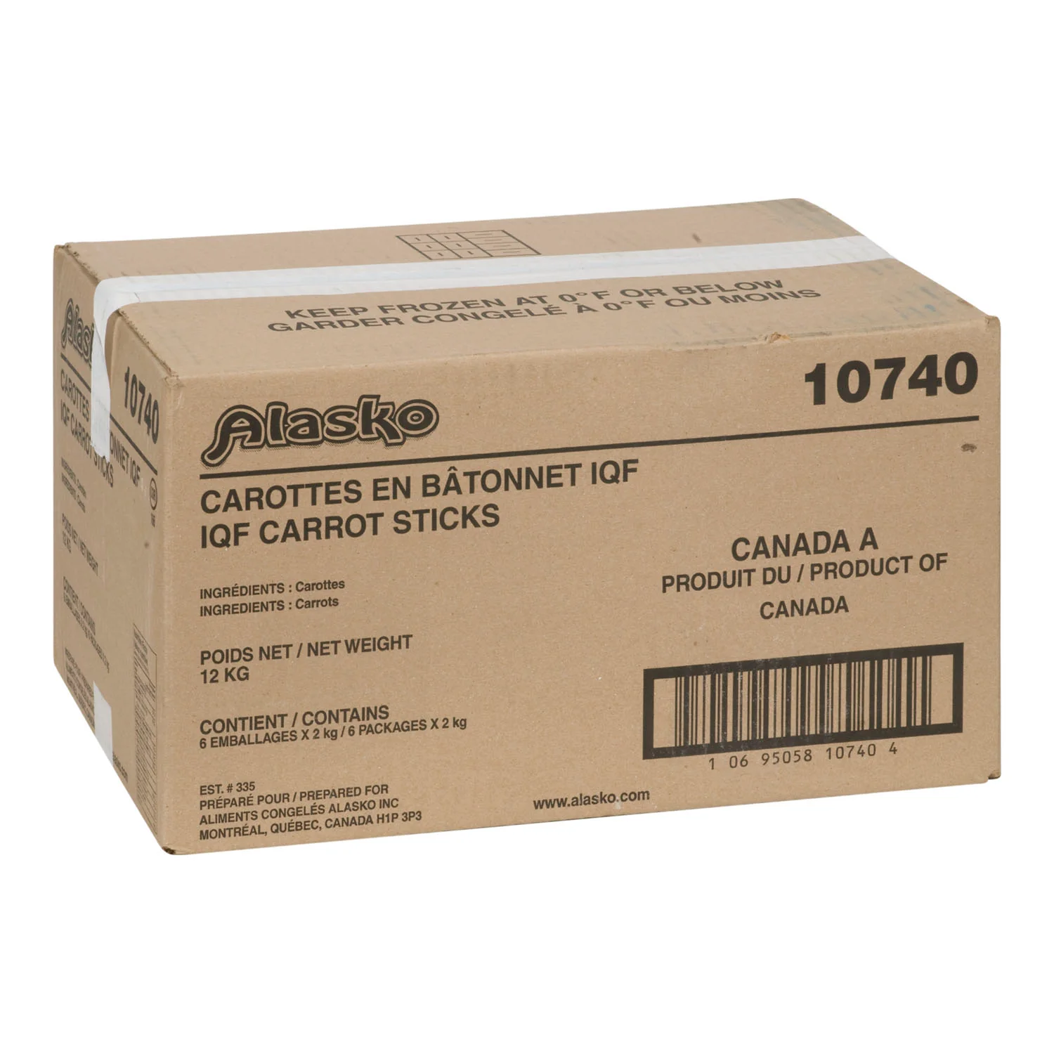 Alasko - Carrot Sticks 6x2 KG
