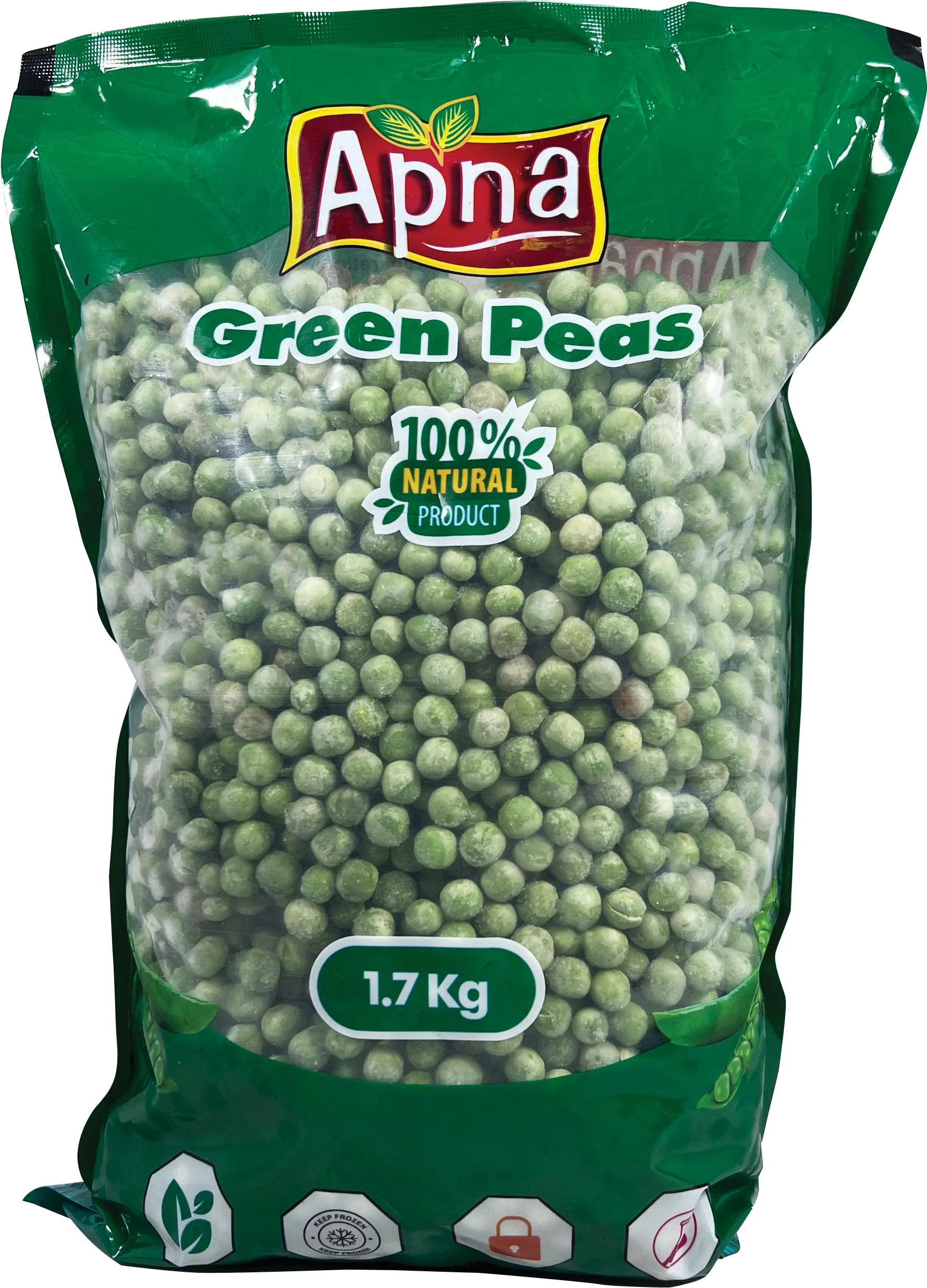 Apna - Green Peas - Frozen — Case (6 x 1.7 KG)