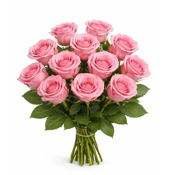 Fresh Cut - 50CM Light Pink Roses 12 Stems