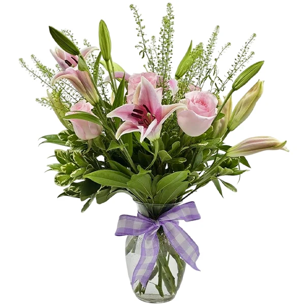 Pink Petals Delight Vase Arrangement EA