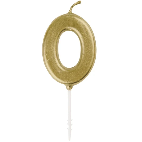 Unique - Mini Gold Pick Birthday Candle 0 6CT