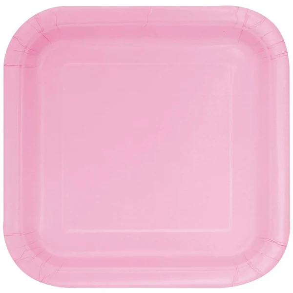 Unique - Lovely Pink 9IN Square Plates 14CT