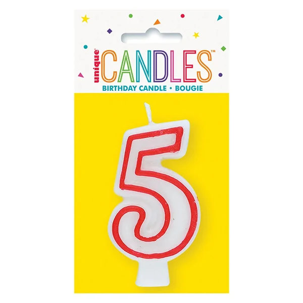 Unique - Deluxe Numeral Candle 5 1EA