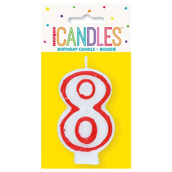 Unique - Deluxe Numeral Candle 8 1EA