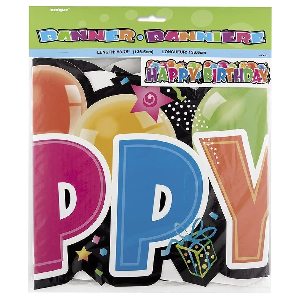 Unique - Giant Jointed Birthday Banner 1EA