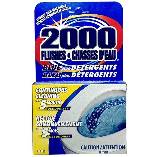 2000 Flushes - Blue Detergent Toilet Bowl Cleaner 100GR