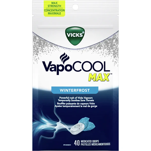 Vicks - Vapocool Max Winterfrost Medicated Drops 40ct EA