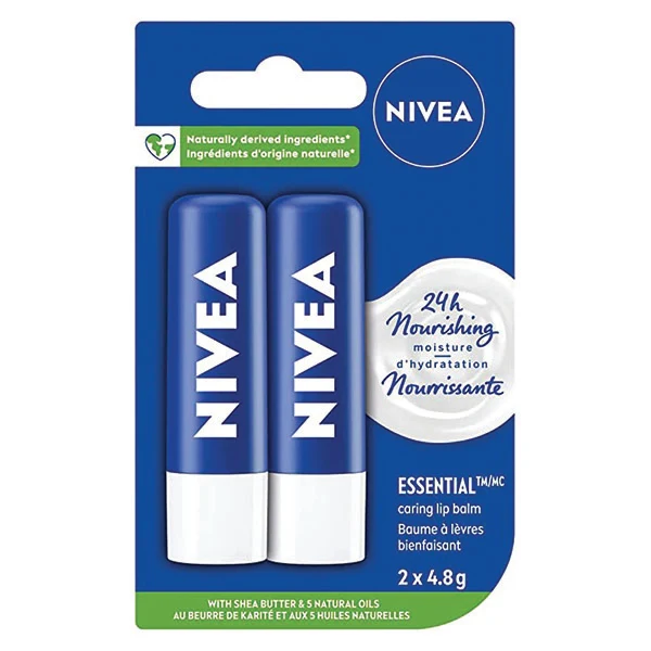 Nivea - Lip Care Essential Duo Pack 2x4.8 GR