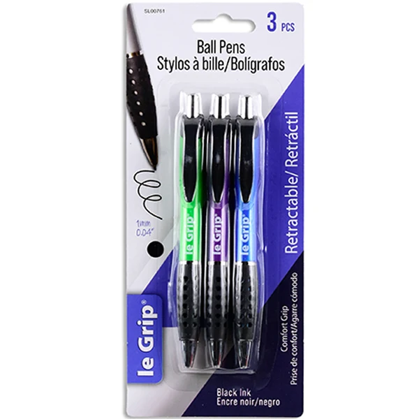 Le Gripe - Ball Point Pens Assorted 3PK