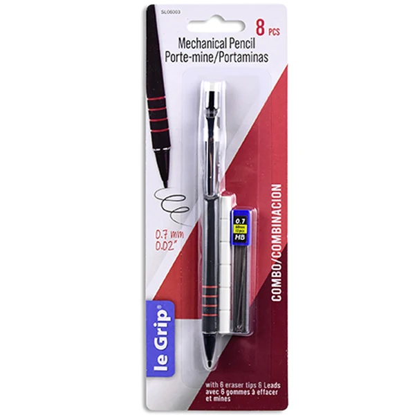 Le Grip - 8 PC Mechanical Pencil Set 0.7MM 1EA