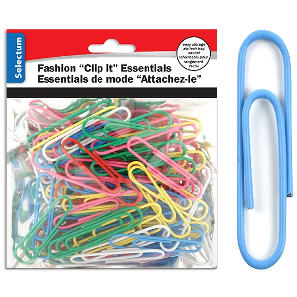 Selectum - Ass'T Color Paper Clips 50MMX80 Pcs EA