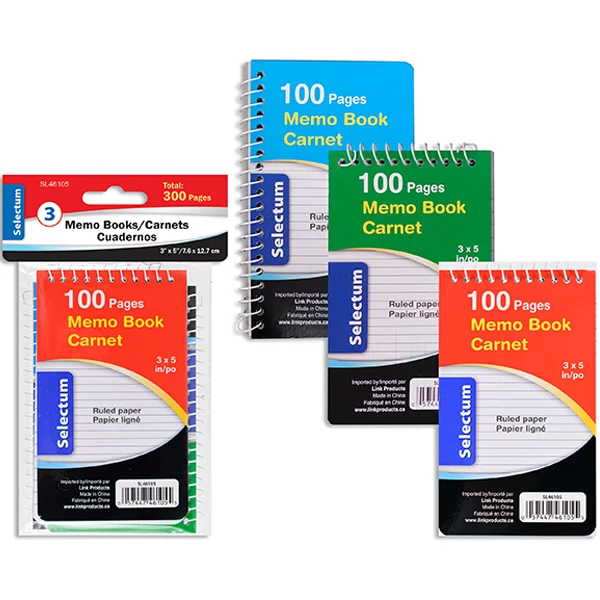 Selectum - Coil Notebook 3X5in 300PG EA