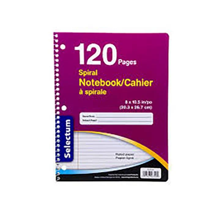 Selectum - Coil Notebook 10.5IN 120 Pgs EA