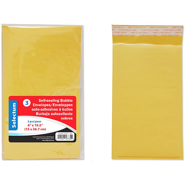 Selectum - Bubble Envelopes 6x10in 3EA