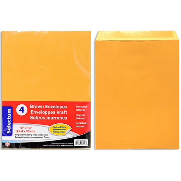 Selectum - Kraft Envelopes 10x13in 4EA