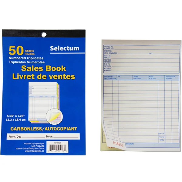 Selectum - Sales Books 50 Sheet 1EA
