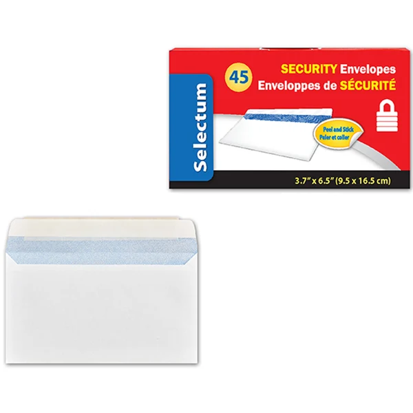 Selectum - Peel N Seal White Envelope 45PK 1EA