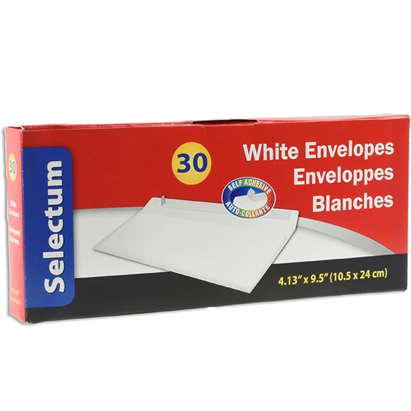 Selectum - Peel N Seal White Envelope 30PK 1EA