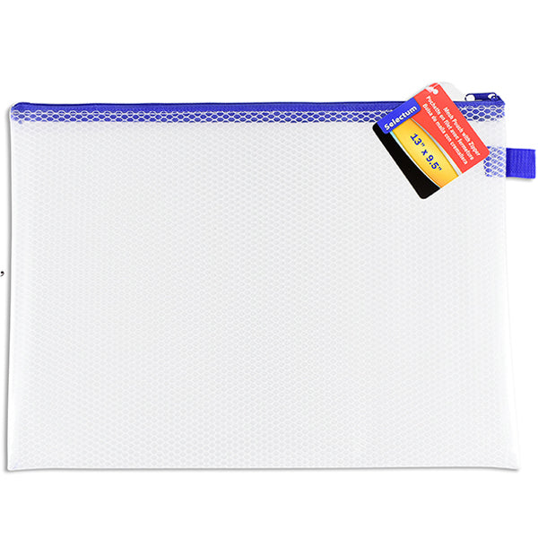 Selectum - Clear Mesh Vinyl Zipper Pouch EA