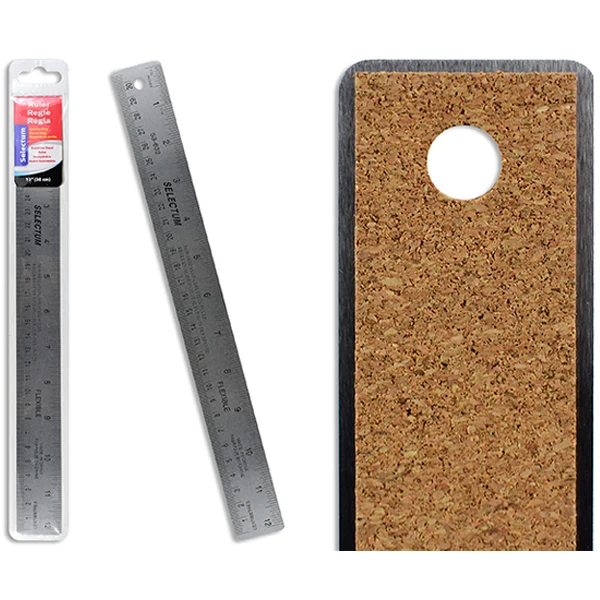 Selectum - 12" 30CM Steel Ruler EA