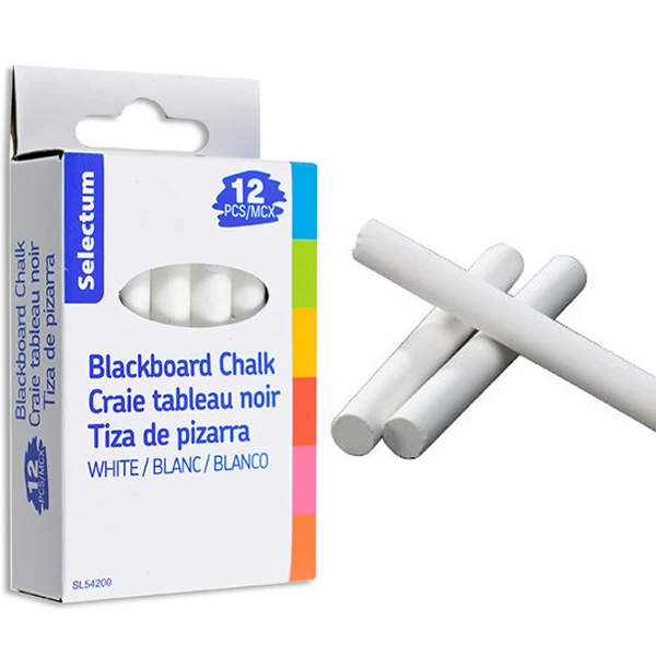 Selectum - Teachers White School Chalk 12PC EA