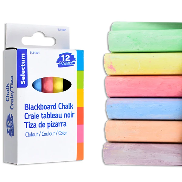 Selectum - Teachers Colored School Chalk 12PC EA