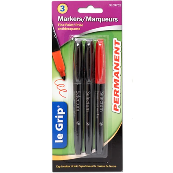 Le Grip - Permanent Marker Fineline 3EA