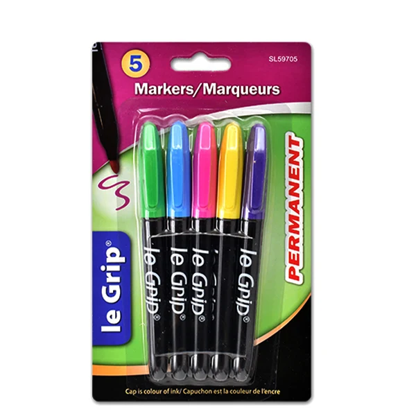 Le Grip - Permanent Markers 5EA