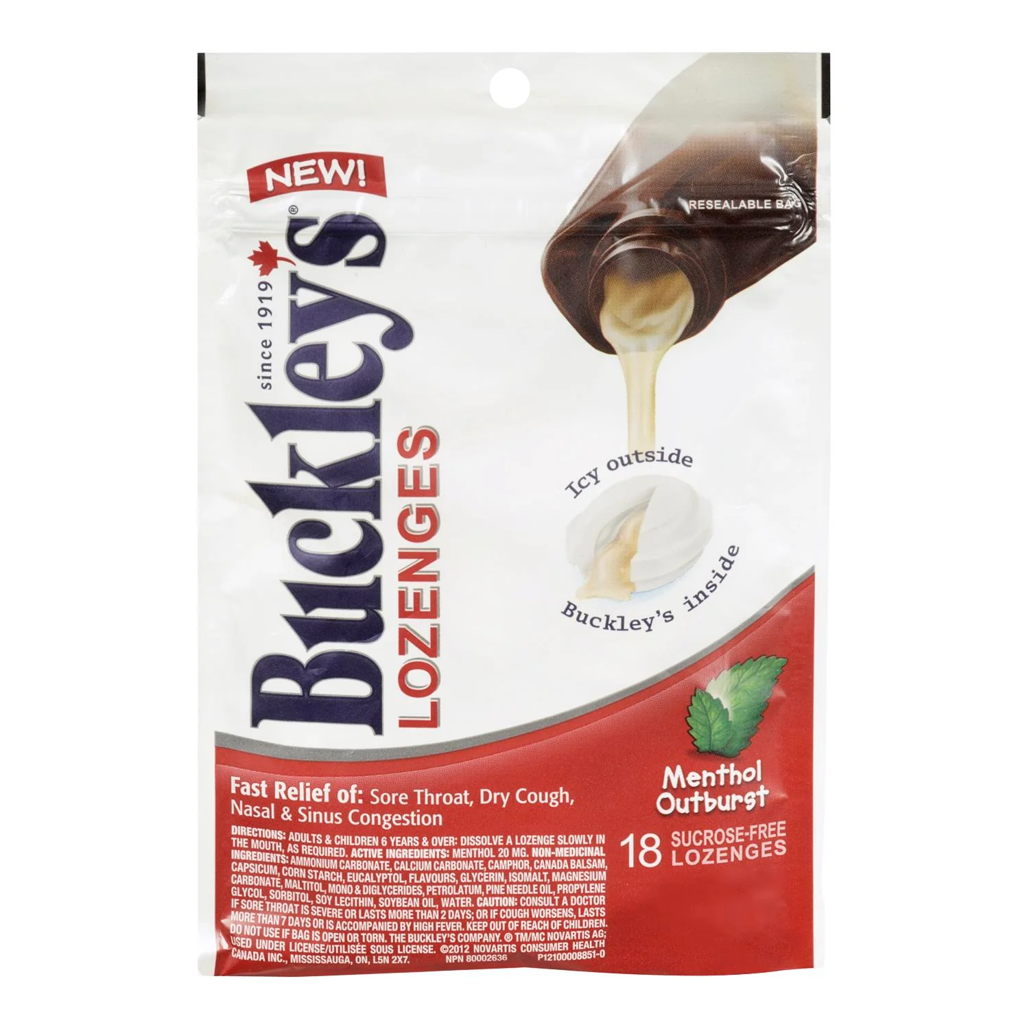 Buckleys - Lozenges Menthol Outburst 18EA
