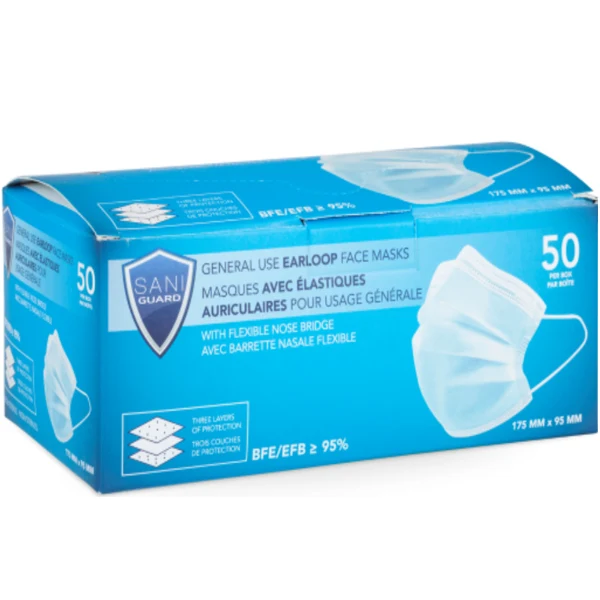 Sani-Guard - Face Mask Blue Earloop 50x50 PK