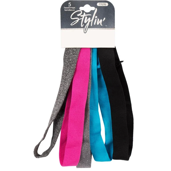 Stylin - 5PC Stretch Headwrap EA