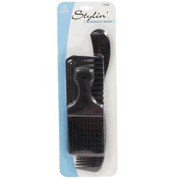 Stylin - 3PC Large Tooth Comb EA