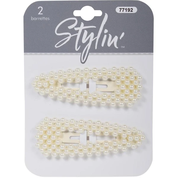 Stylin Girls - Styling 2 PC Pearl Snap Barrettes EA