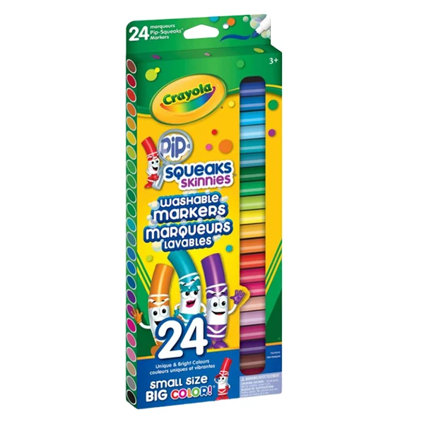 Crayola - 24PC Pip-Squeaks Skinnies Markers Fine Line Washable 1EA