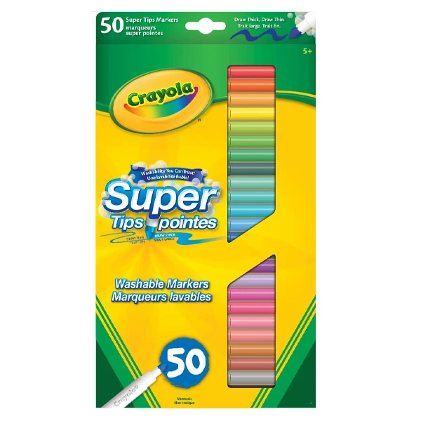 Crayola - 50PC Super Tip Washable Markers 1EA